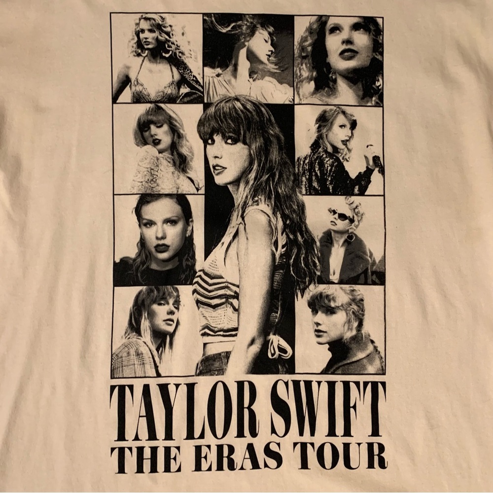 Taylor Swift Authentic Era’s Tour Cream Graphic Band T-Shirt Swiftie Large - Picture 2 of 11